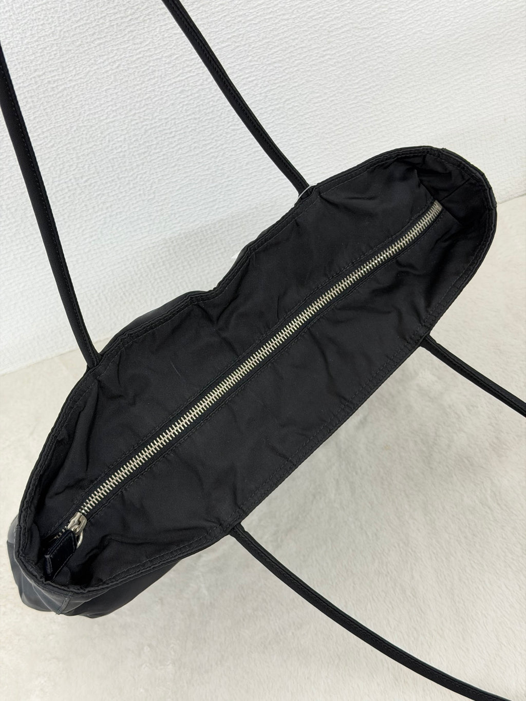 Prada Tessuto Nylon Leather-Trimmed Tote Bag