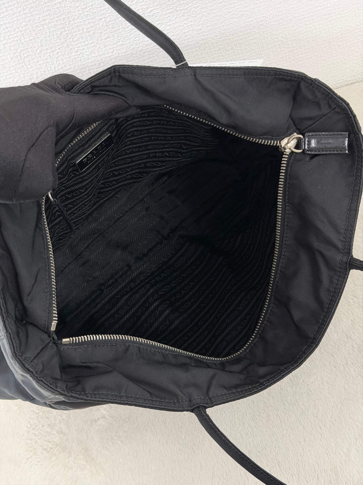 Prada Tessuto Nylon Leather-Trimmed Tote Bag