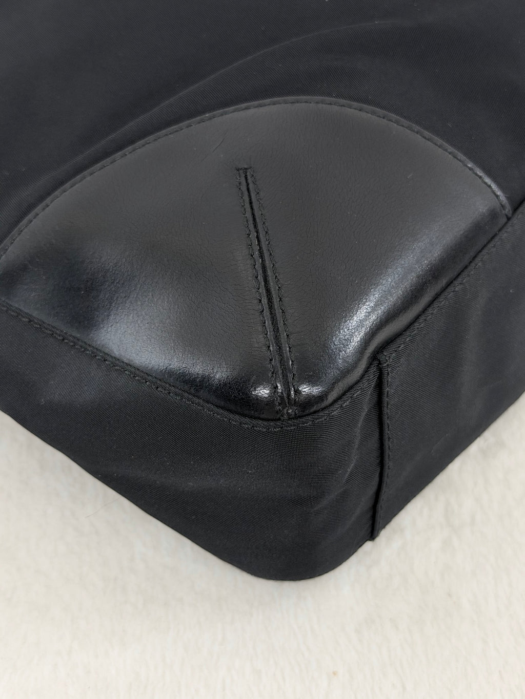 Prada Tessuto Nylon Leather-Trimmed Tote Bag