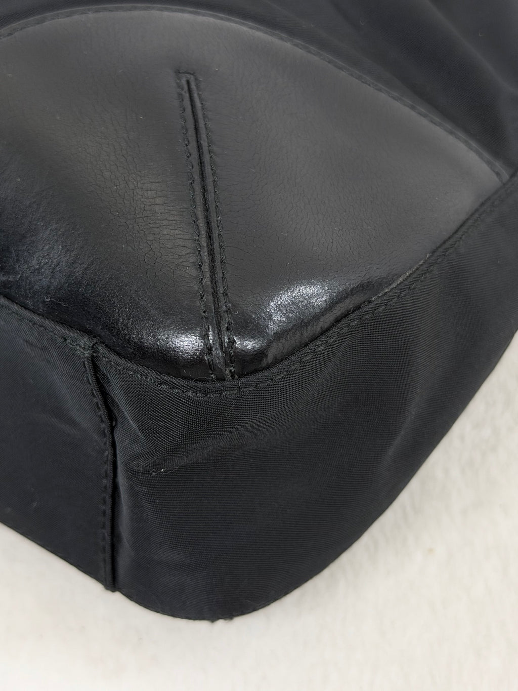Prada Tessuto Nylon Leather-Trimmed Tote Bag