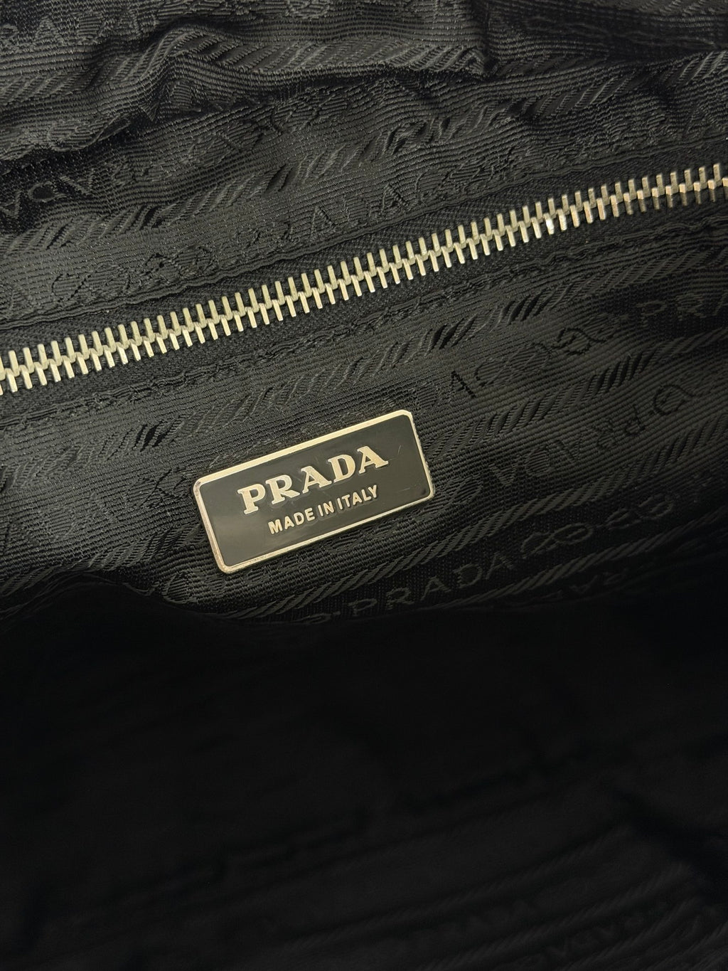 Prada Tessuto Nylon Leather-Trimmed Tote Bag