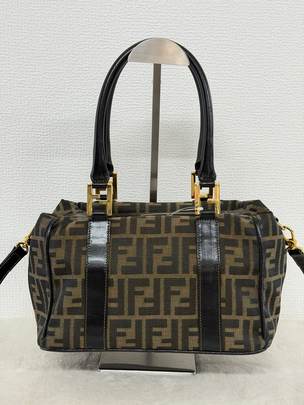 Fendi Zucca Canvas Boston Bag