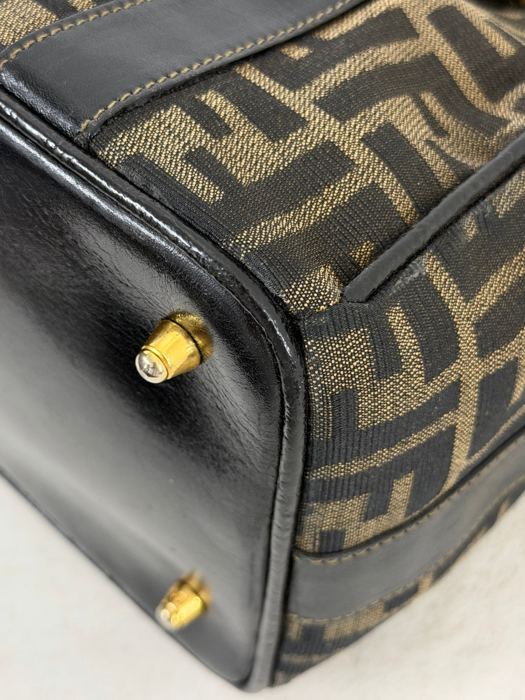 Fendi Zucca Canvas Boston Bag