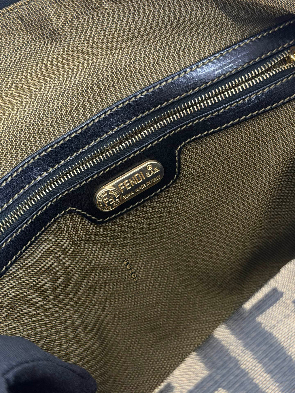 Fendi Zucca Canvas Boston Bag