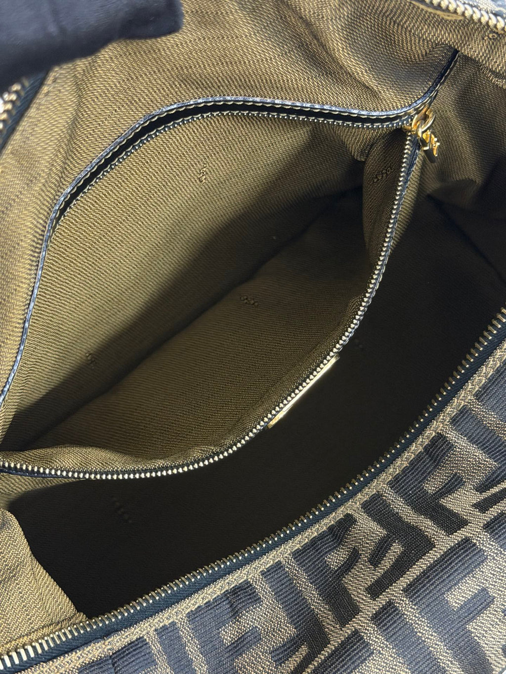Fendi Zucca Canvas Boston Bag