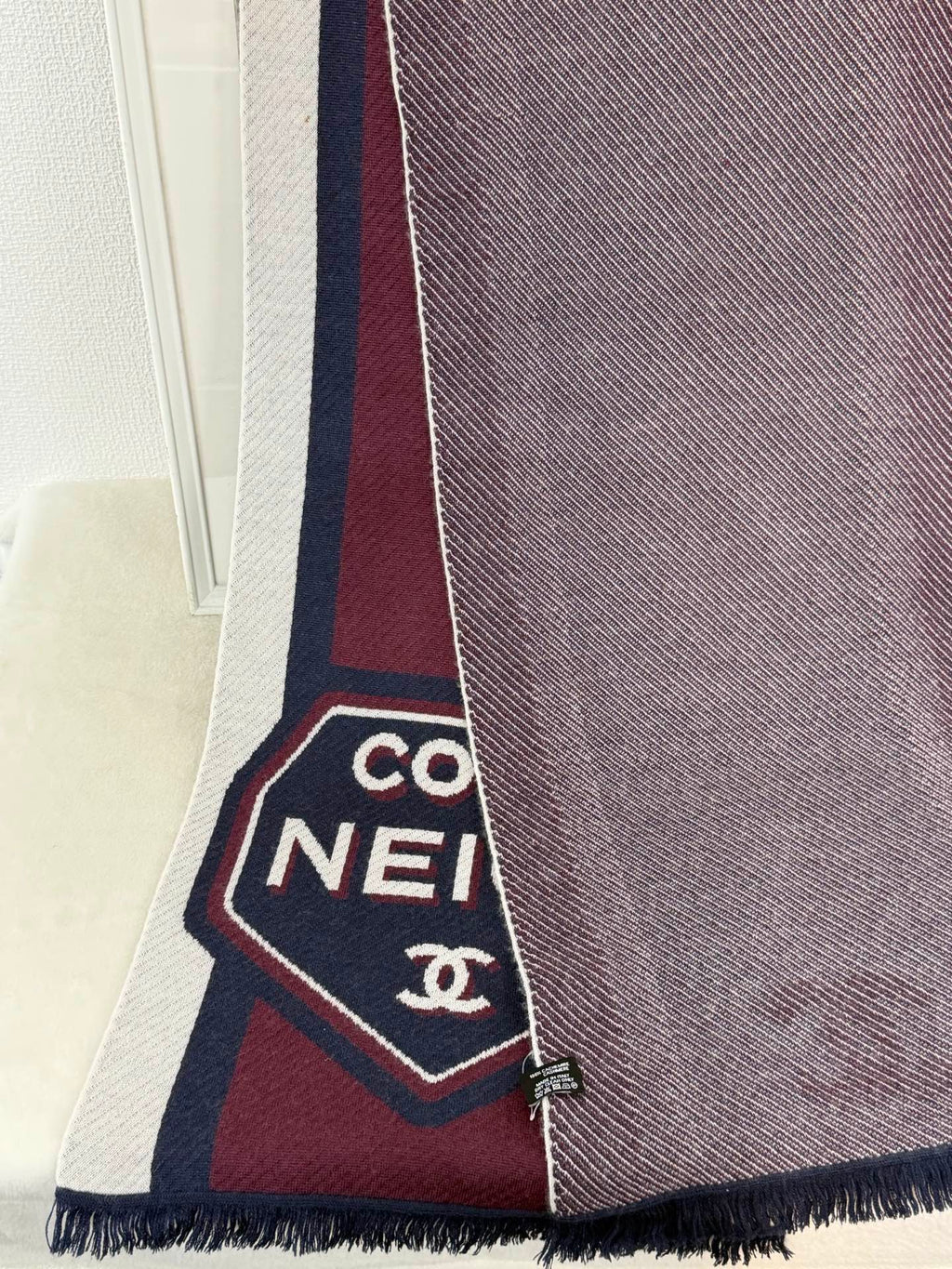 Chanel CC Logo Cashmere Knit Scarf