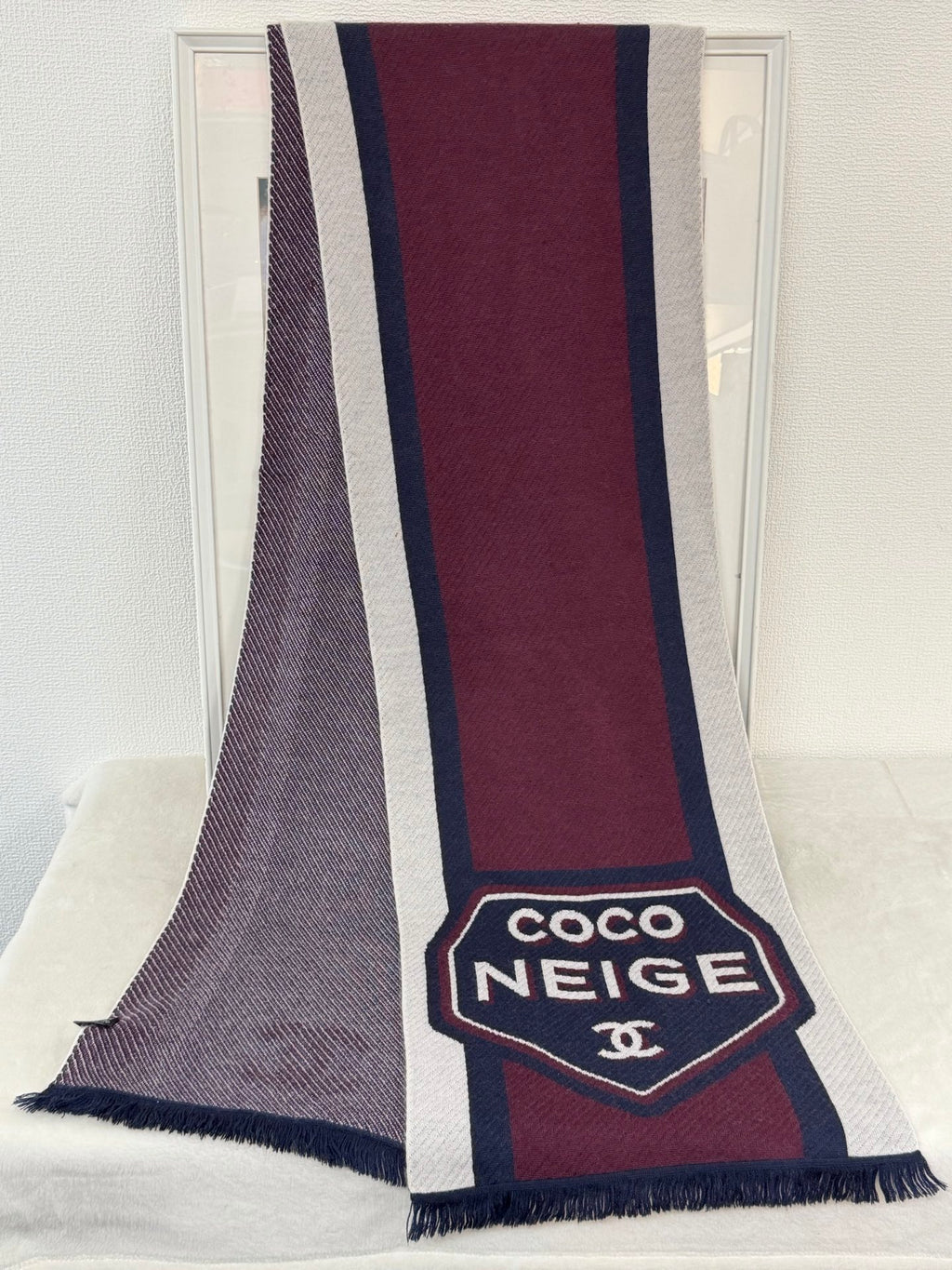 Chanel CC Logo Cashmere Knit Scarf