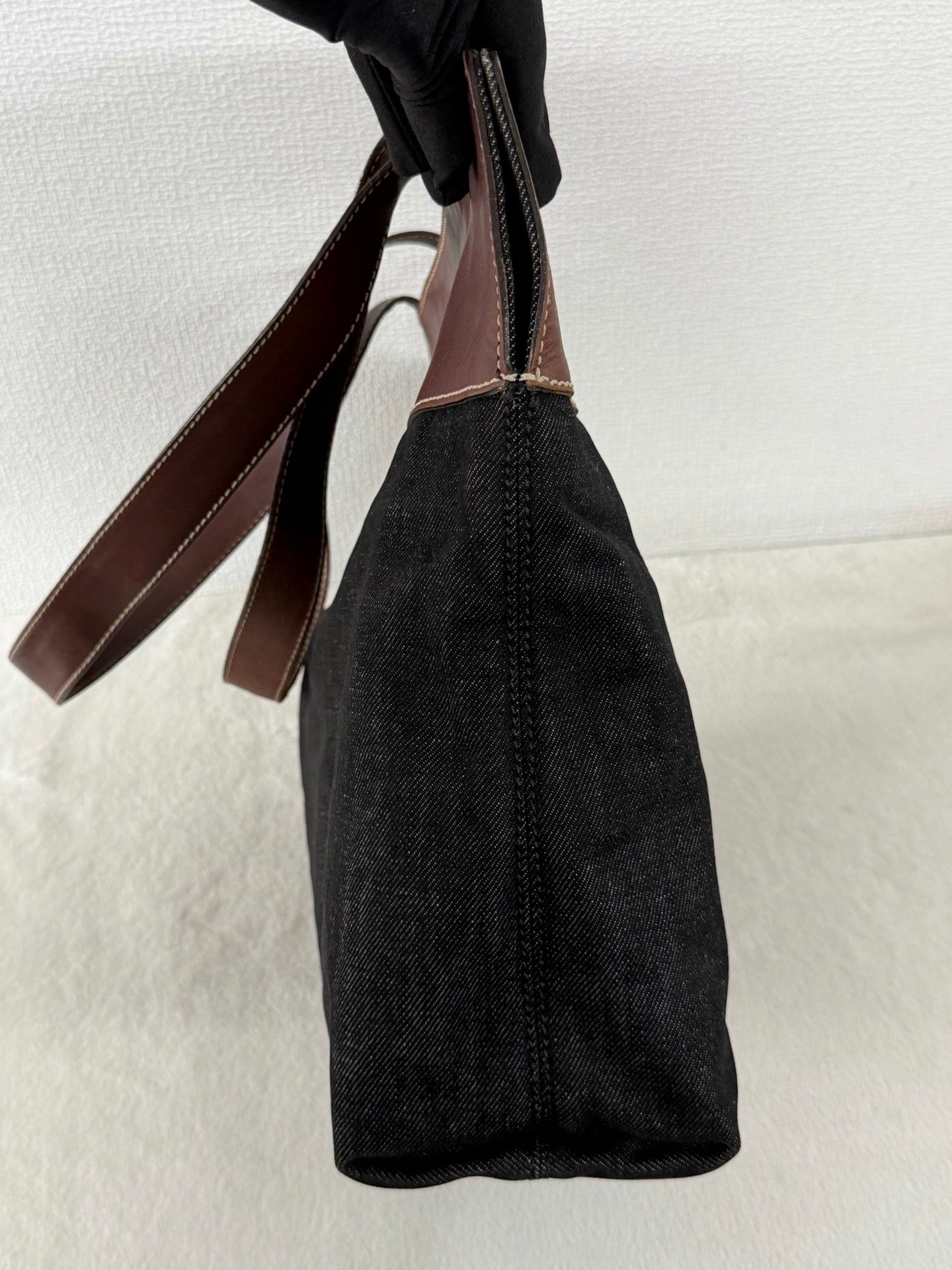 Chanel Coco Mark Denim Leather Tote Bag