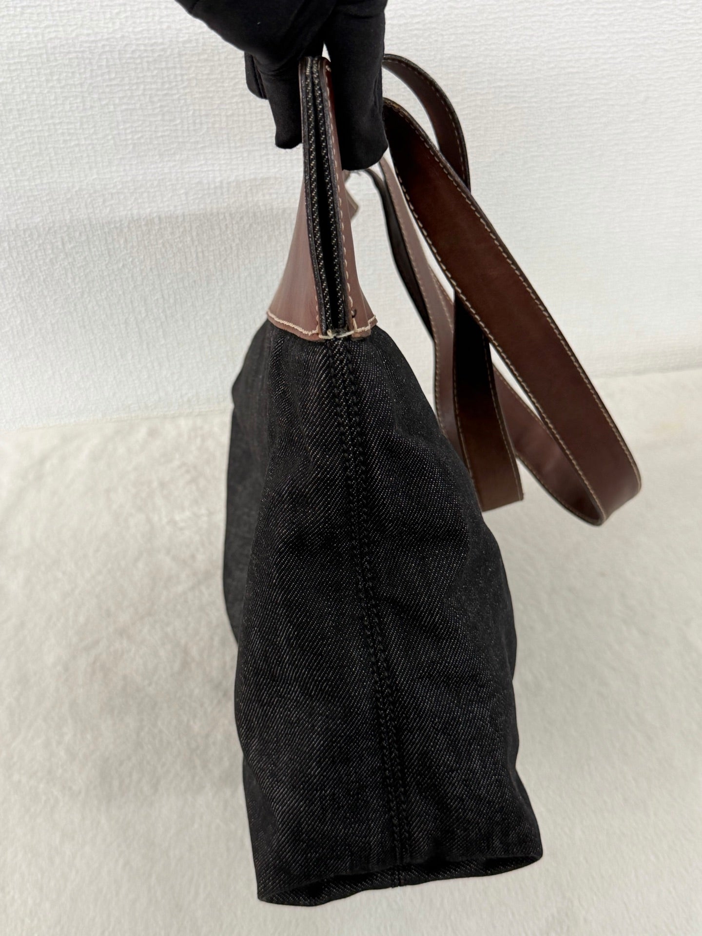 Chanel Coco Mark Denim Leather Tote Bag