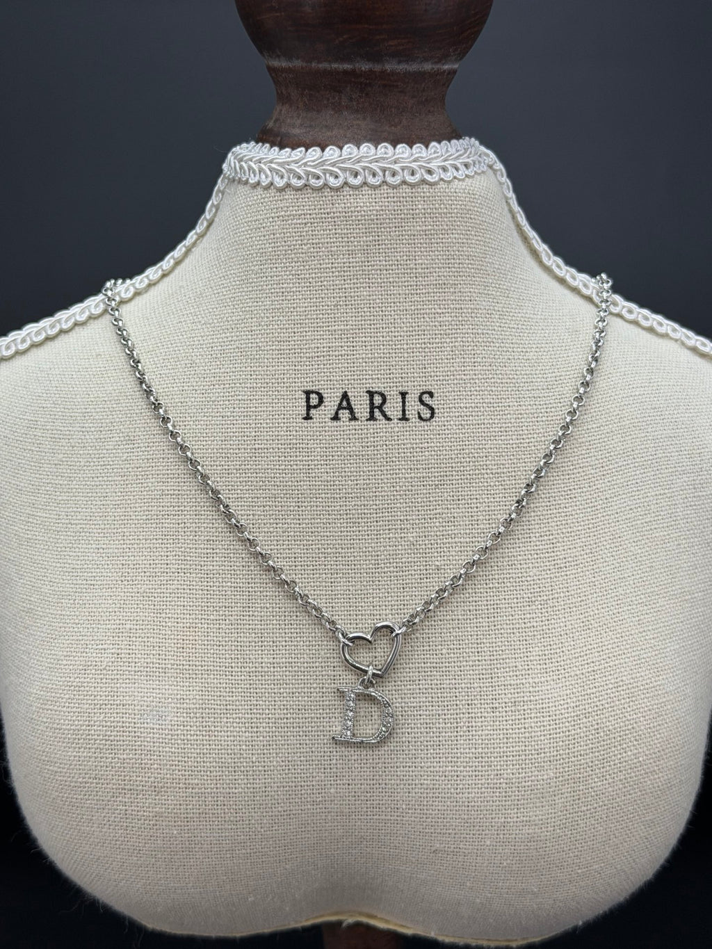CHRISTIAN DIOR D Logo Necklace