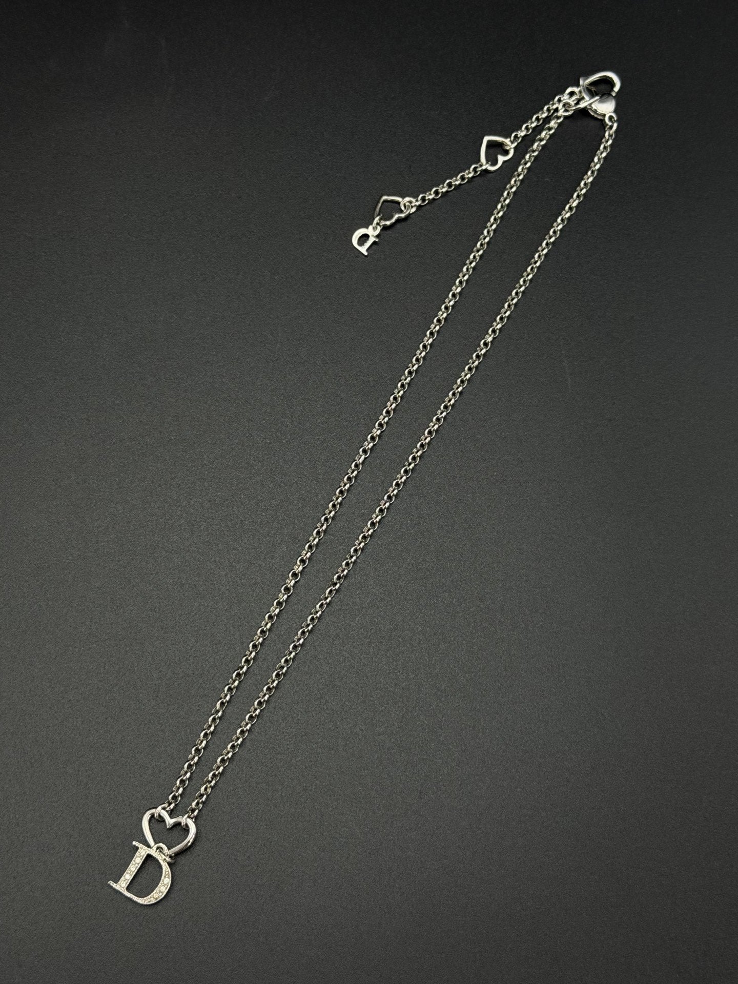 CHRISTIAN DIOR D Logo Necklace