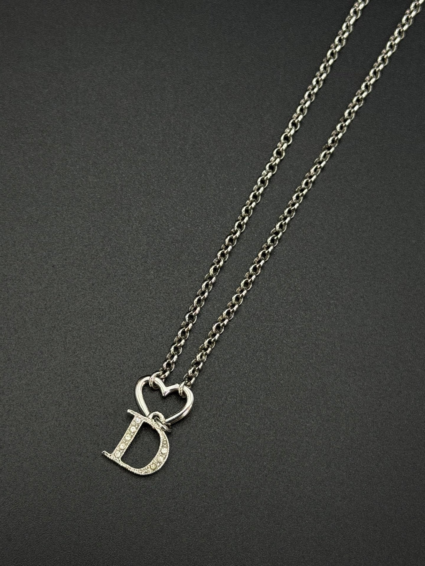 CHRISTIAN DIOR D Logo Necklace