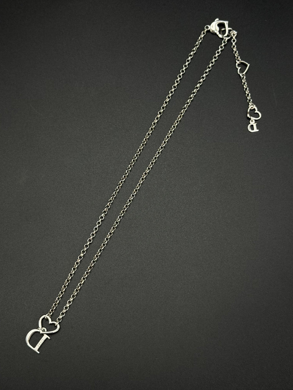CHRISTIAN DIOR D Logo Necklace