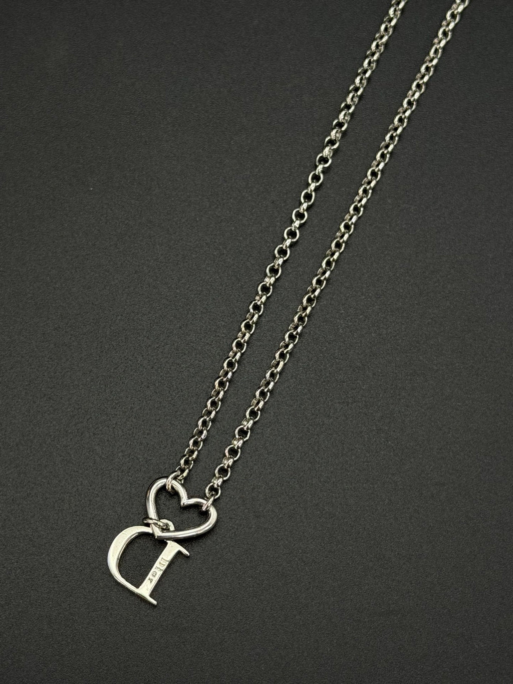 CHRISTIAN DIOR D Logo Necklace