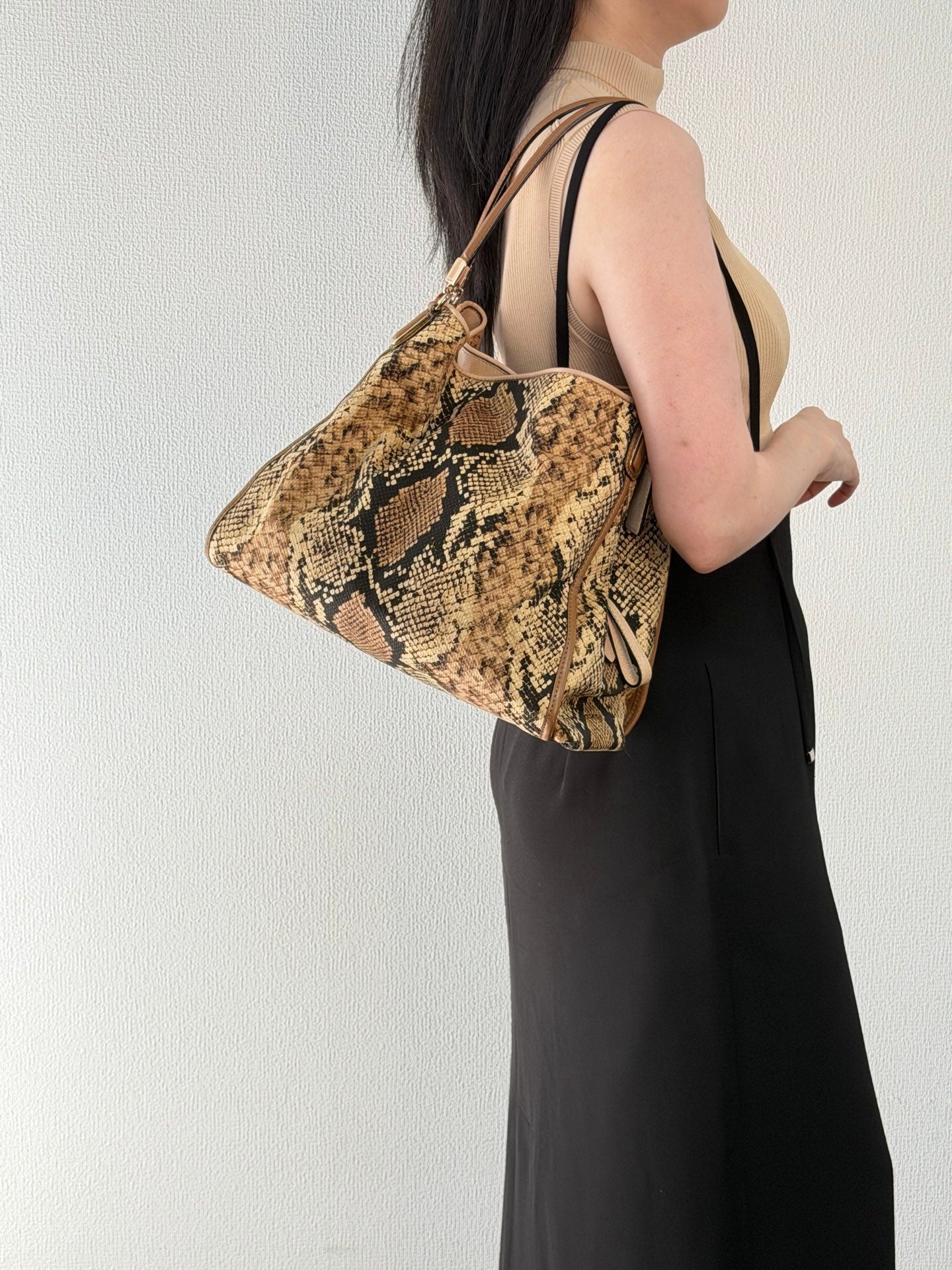 COACH Snake-embossed Hobo Shoulderbag