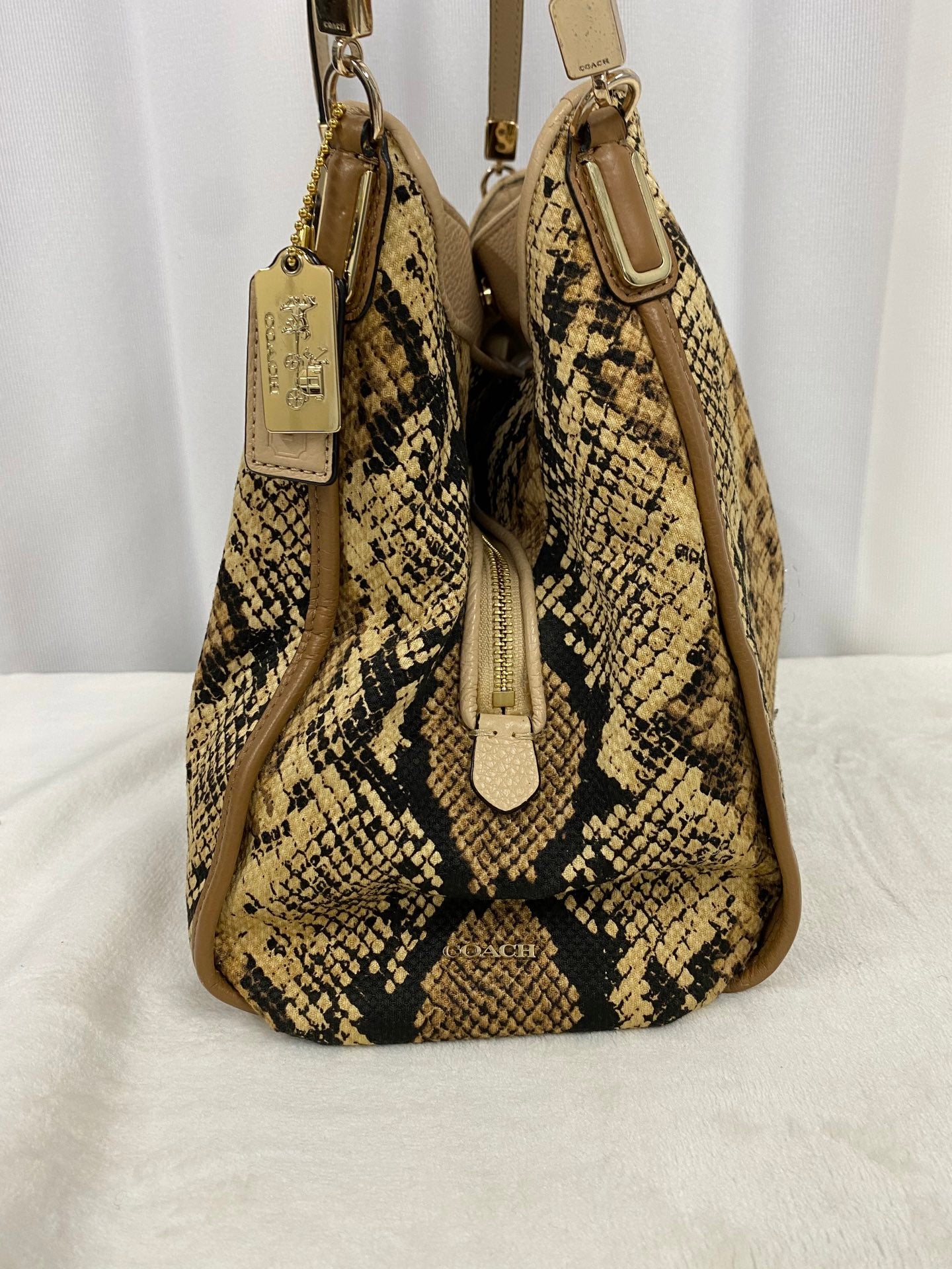 COACH Snake-embossed Hobo Shoulderbag