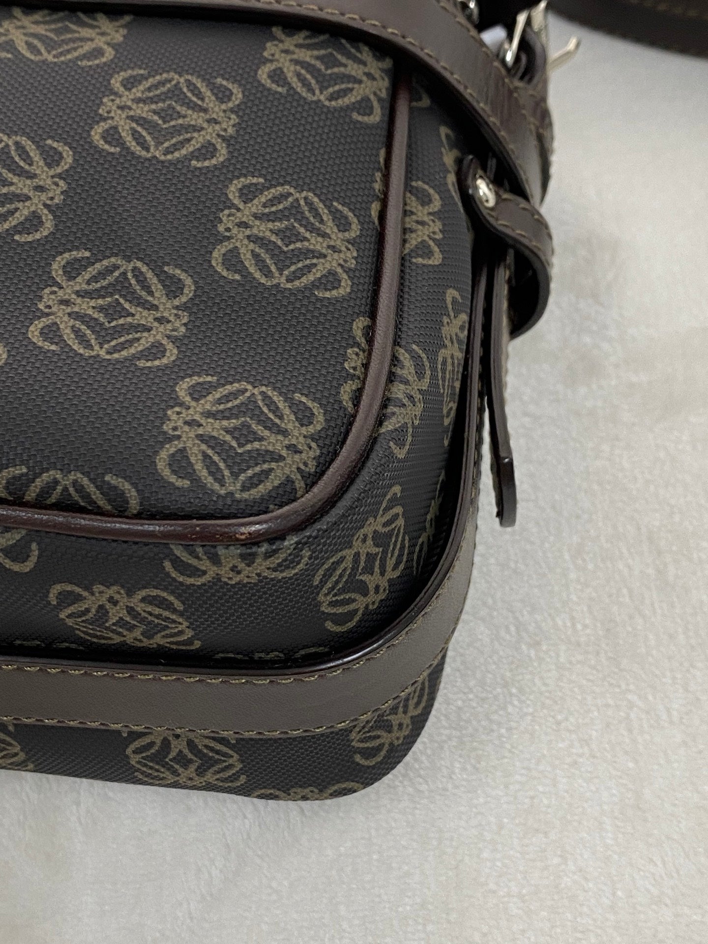 Loewe Repeat Anagram Coated Canvas Shoulder Bag and Pouch Set