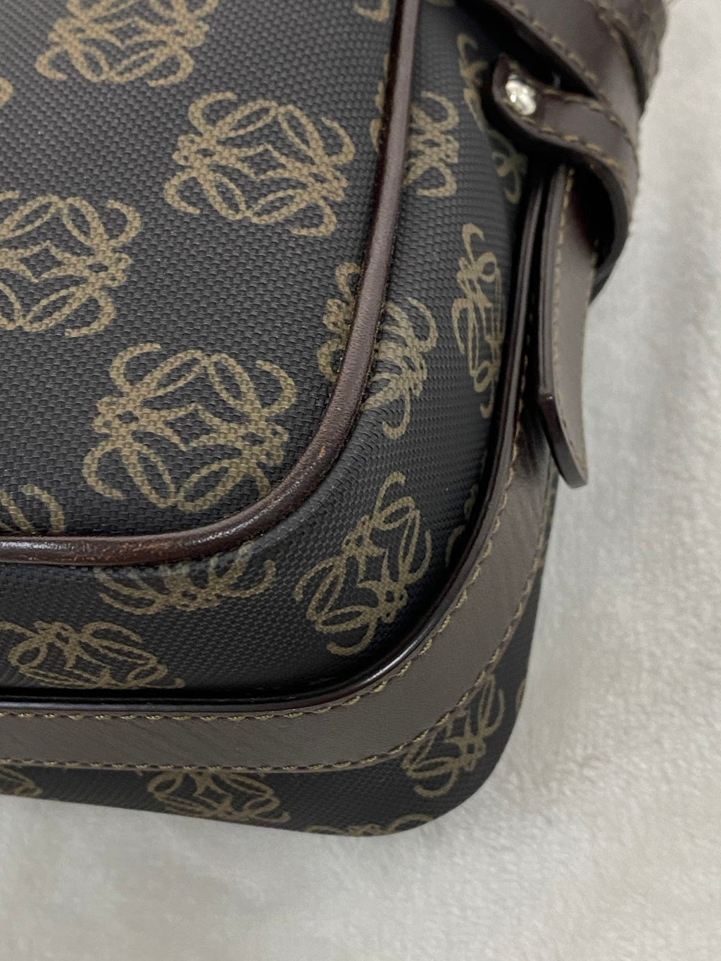 Loewe Repeat Anagram Coated Canvas Shoulder Bag and Pouch Set