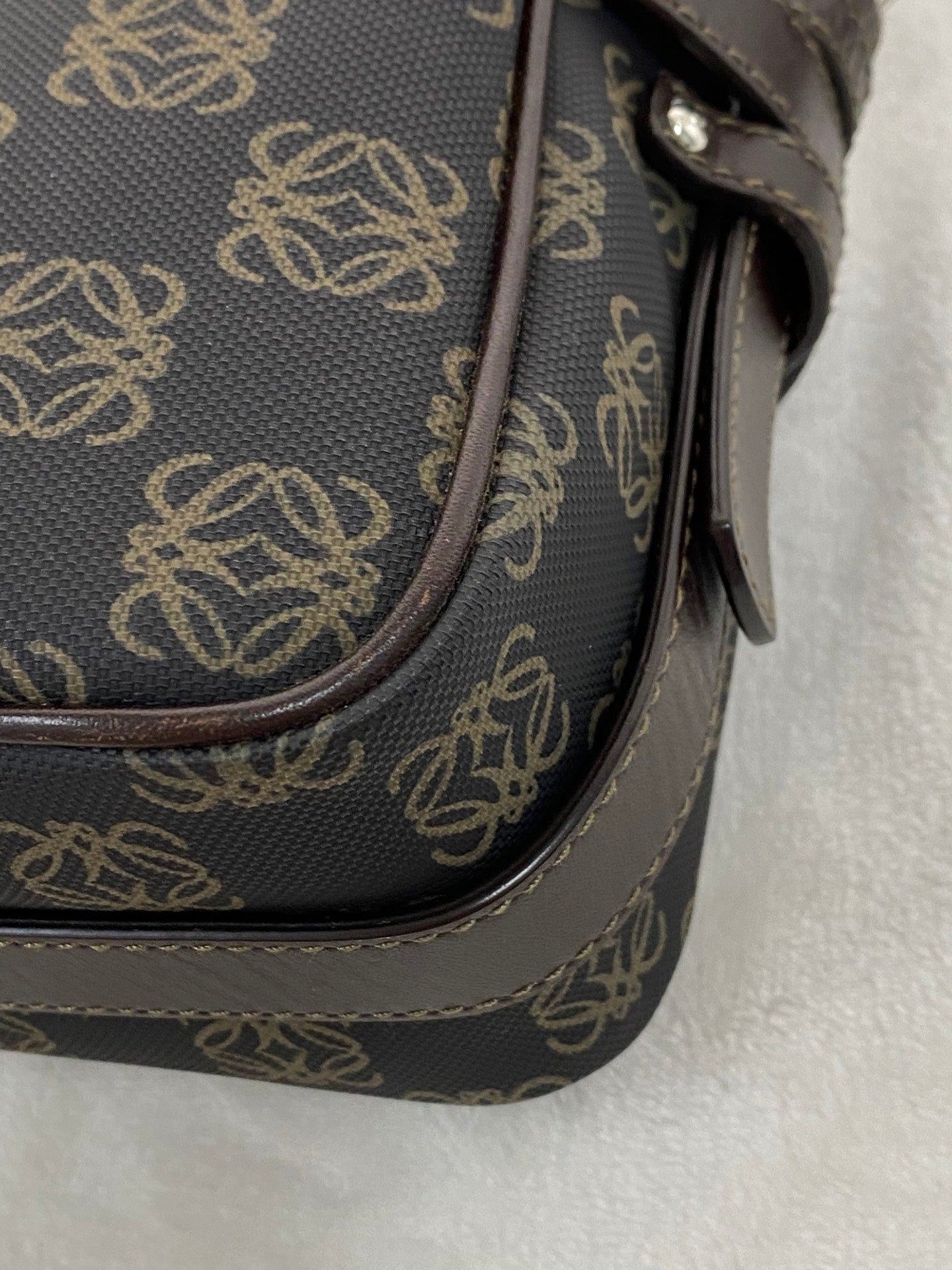 Loewe Repeat Anagram Coated Canvas Shoulder Bag and Pouch Set