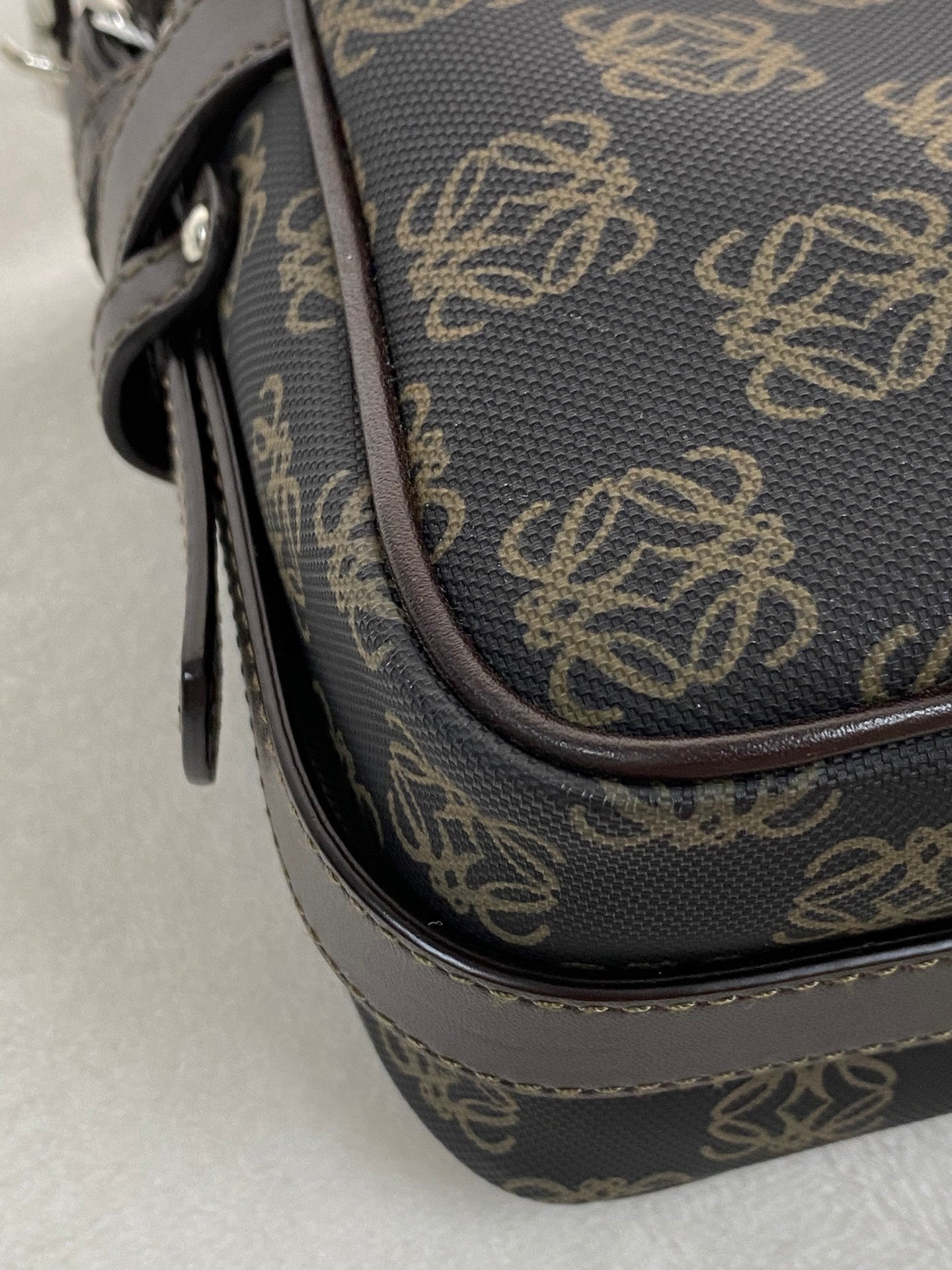 Loewe Repeat Anagram Coated Canvas Shoulder Bag and Pouch Set