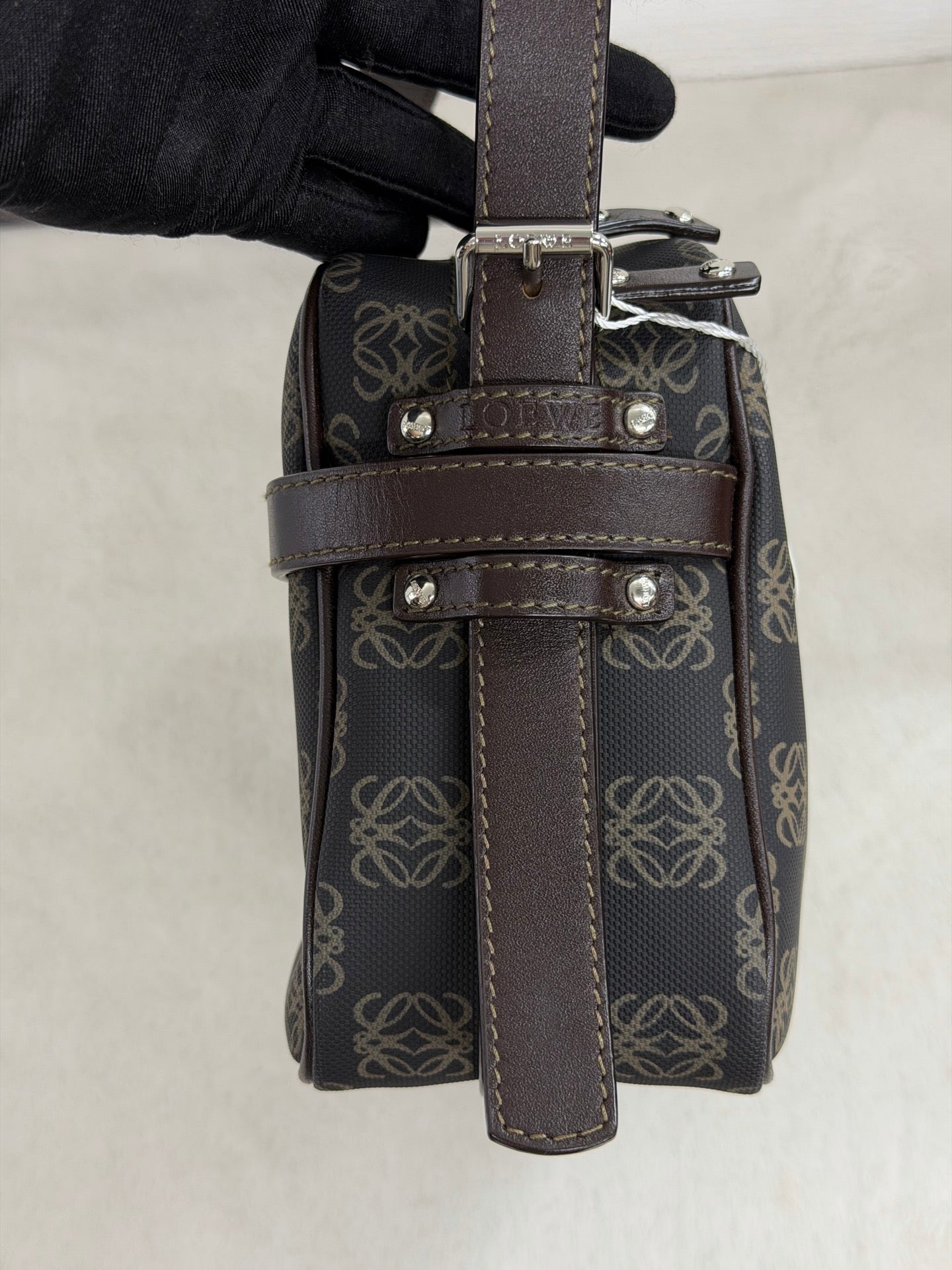 Loewe Repeat Anagram Coated Canvas Shoulder Bag and Pouch Set