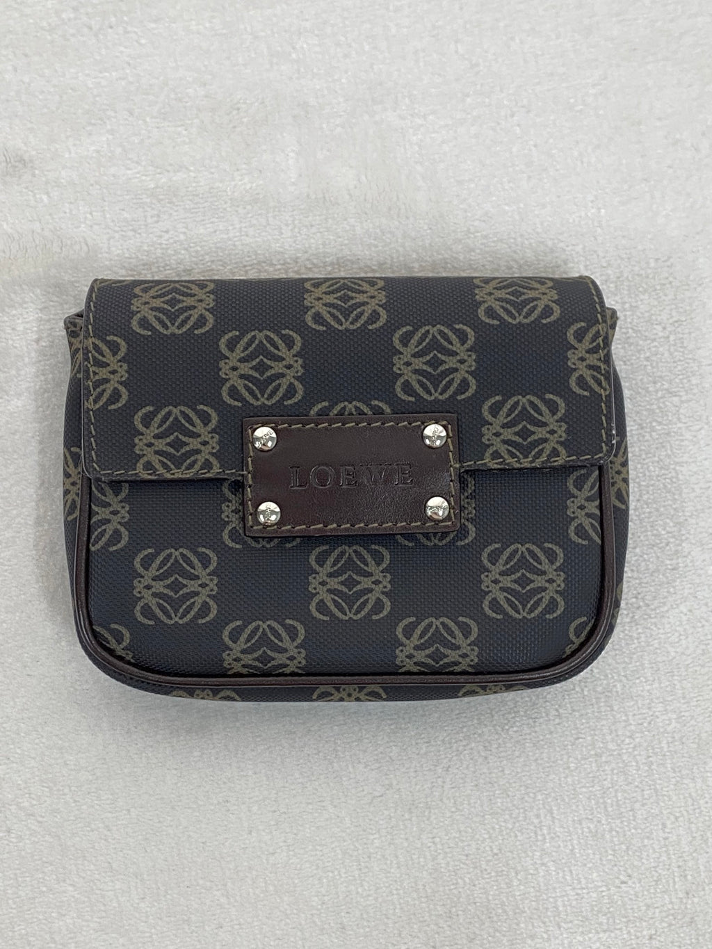 Loewe Repeat Anagram Coated Canvas Shoulder Bag and Pouch Set