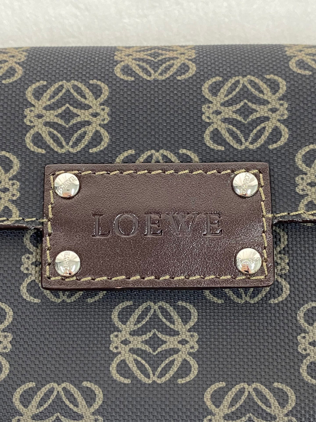 Loewe Repeat Anagram Coated Canvas Shoulder Bag and Pouch Set