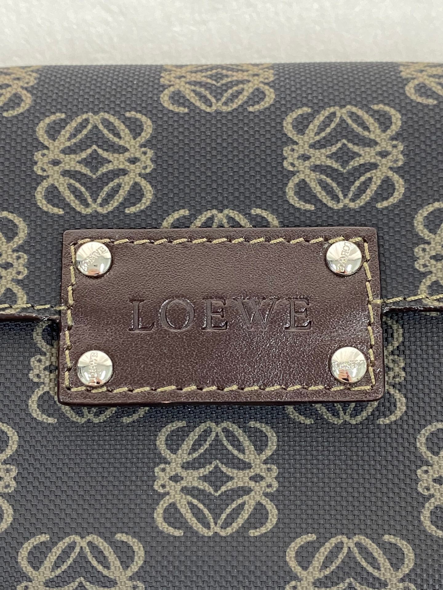 Loewe Repeat Anagram Coated Canvas Shoulder Bag and Pouch Set