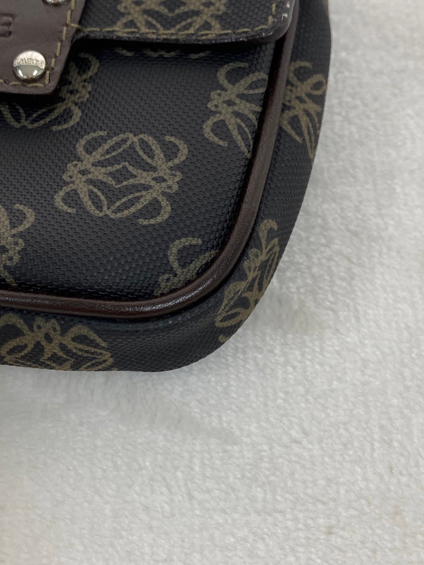 Loewe Repeat Anagram Coated Canvas Shoulder Bag and Pouch Set