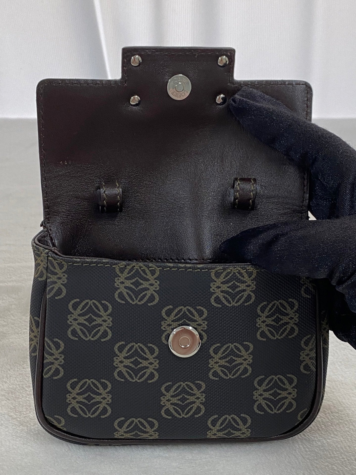 Loewe Repeat Anagram Coated Canvas Shoulder Bag and Pouch Set