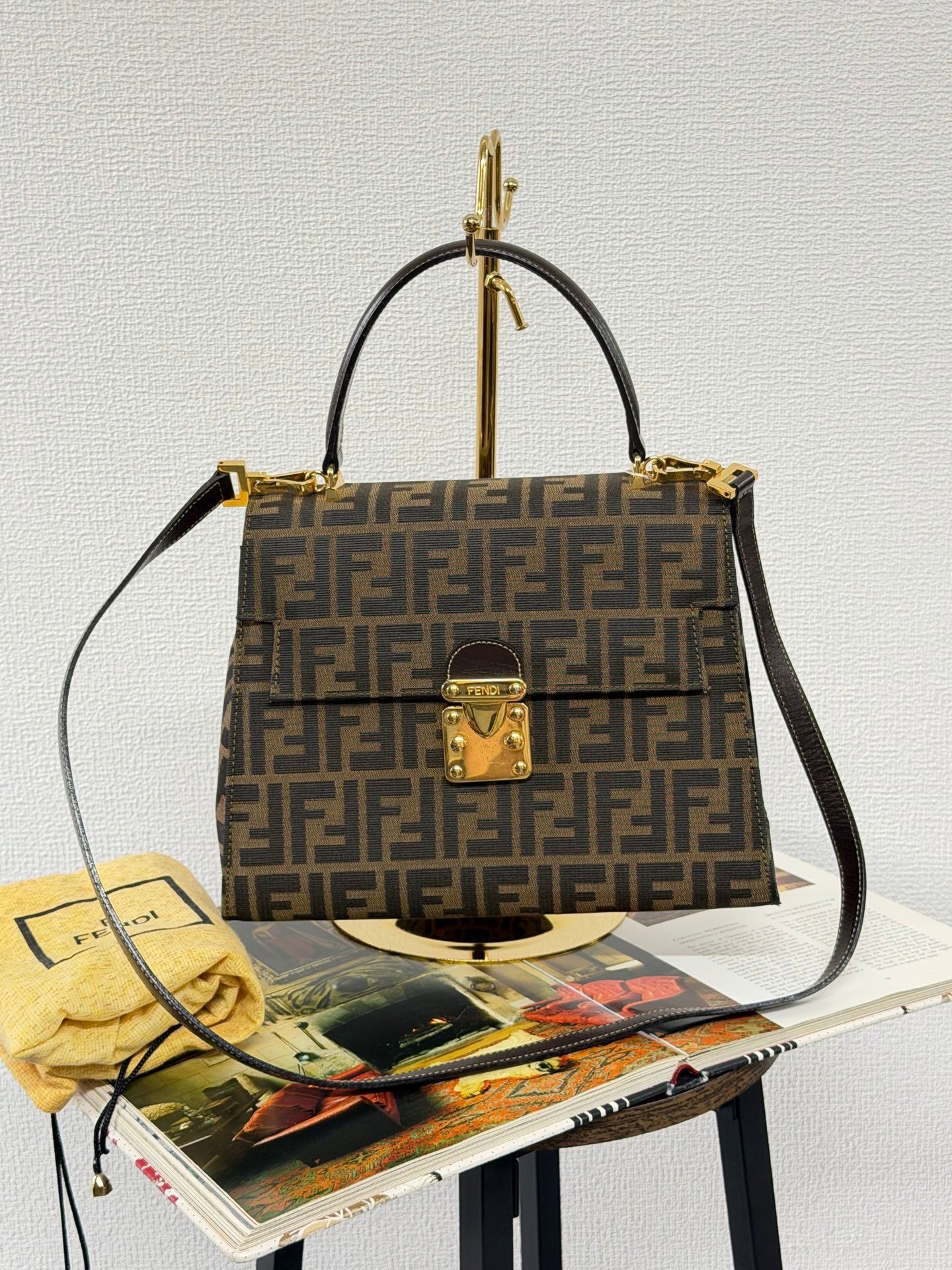 FENDI Zucca Kelly Shoulder Bag