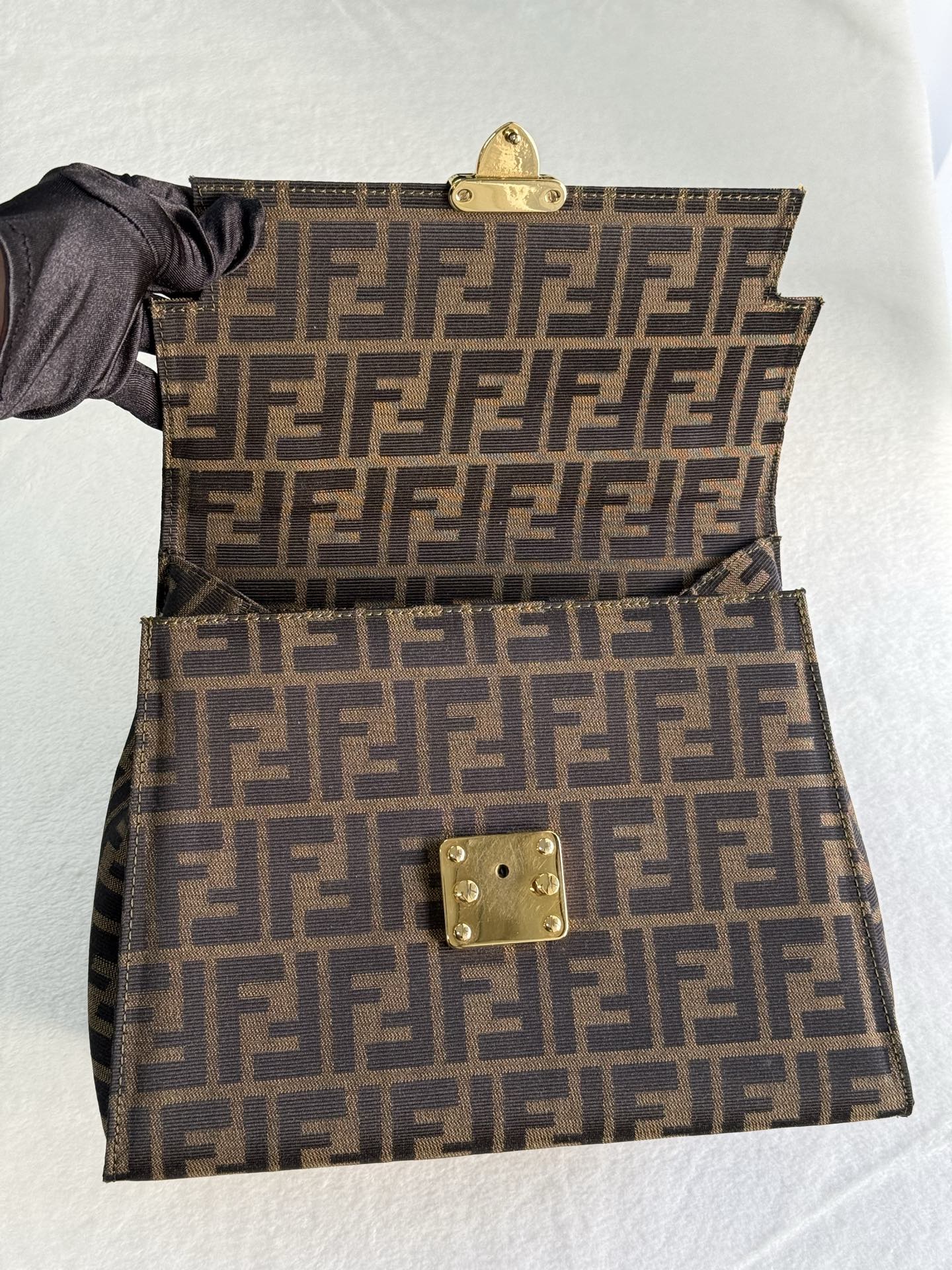 FENDI Zucca Kelly Shoulder Bag