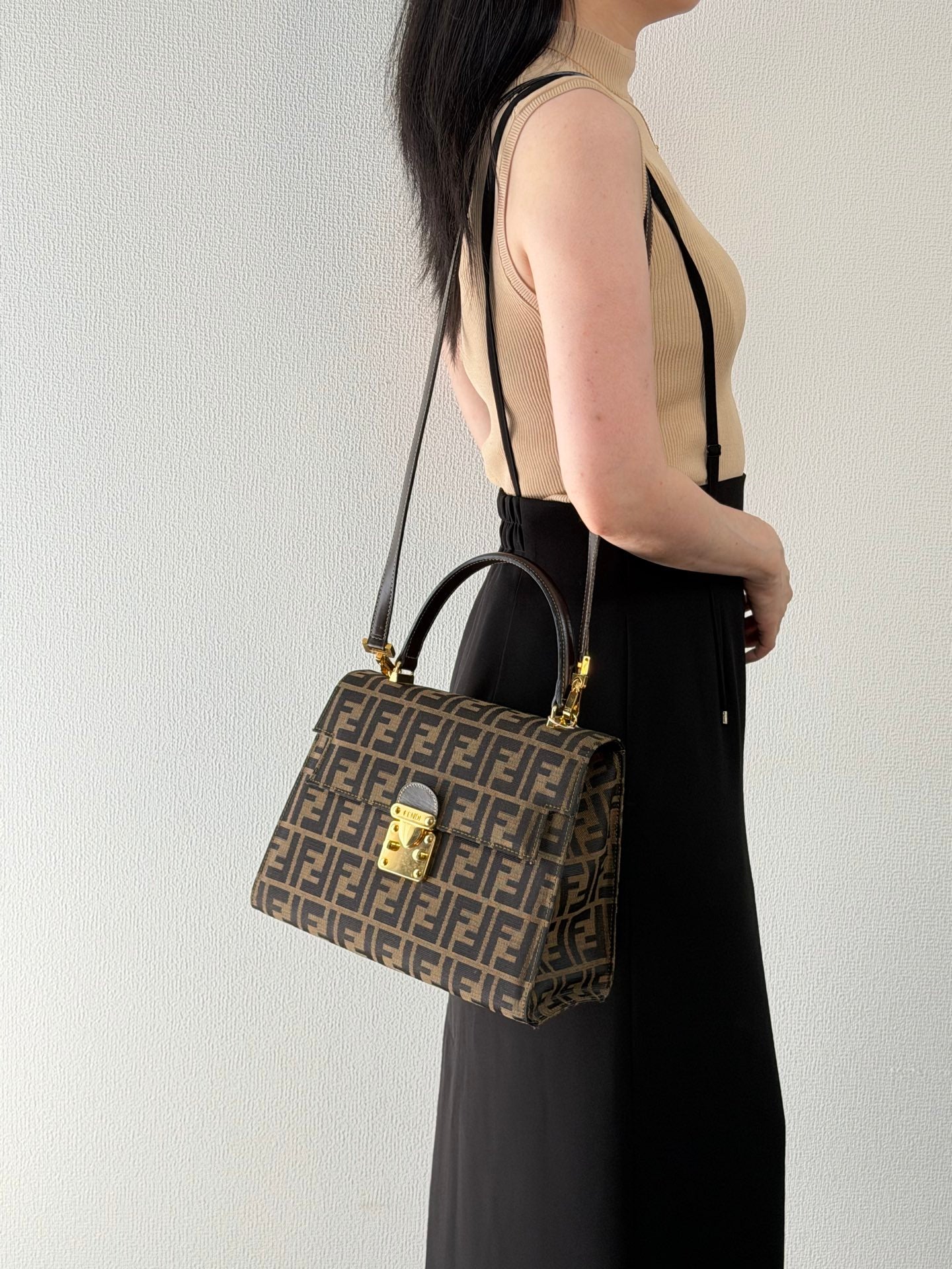 FENDI Zucca Kelly Shoulder Bag