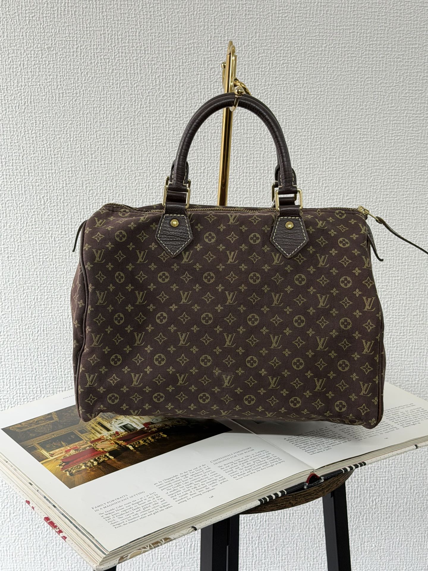 Louis Vuitton Vintage Monogram Mini Lin Speedy 30 Ebene