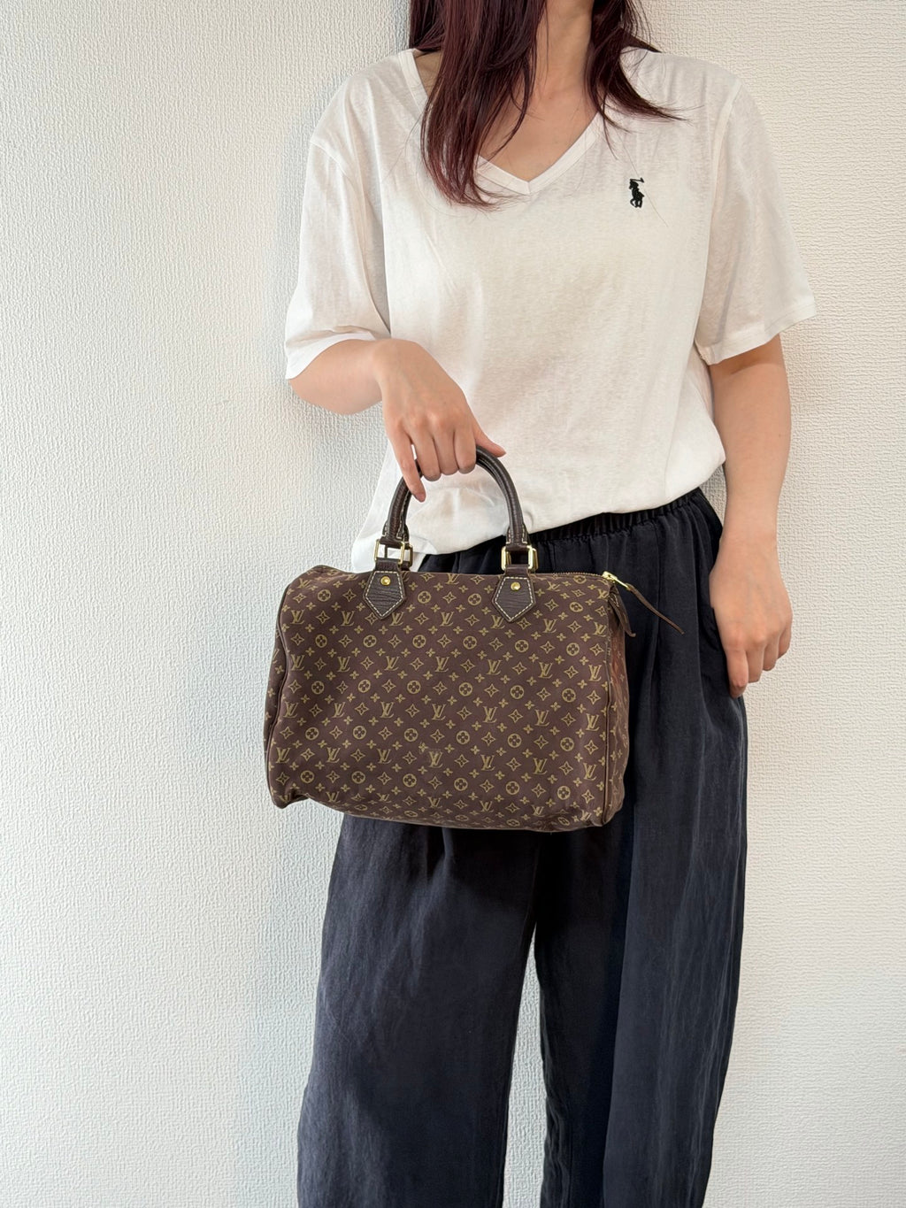 Louis Vuitton Vintage Monogram Mini Lin Speedy 30 Ebene