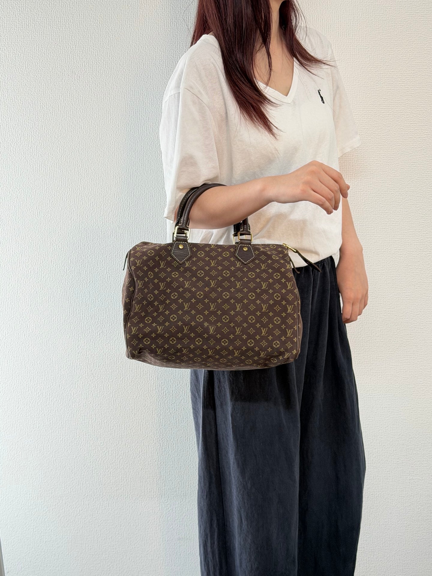 Louis Vuitton Vintage Monogram Mini Lin Speedy 30 Ebene