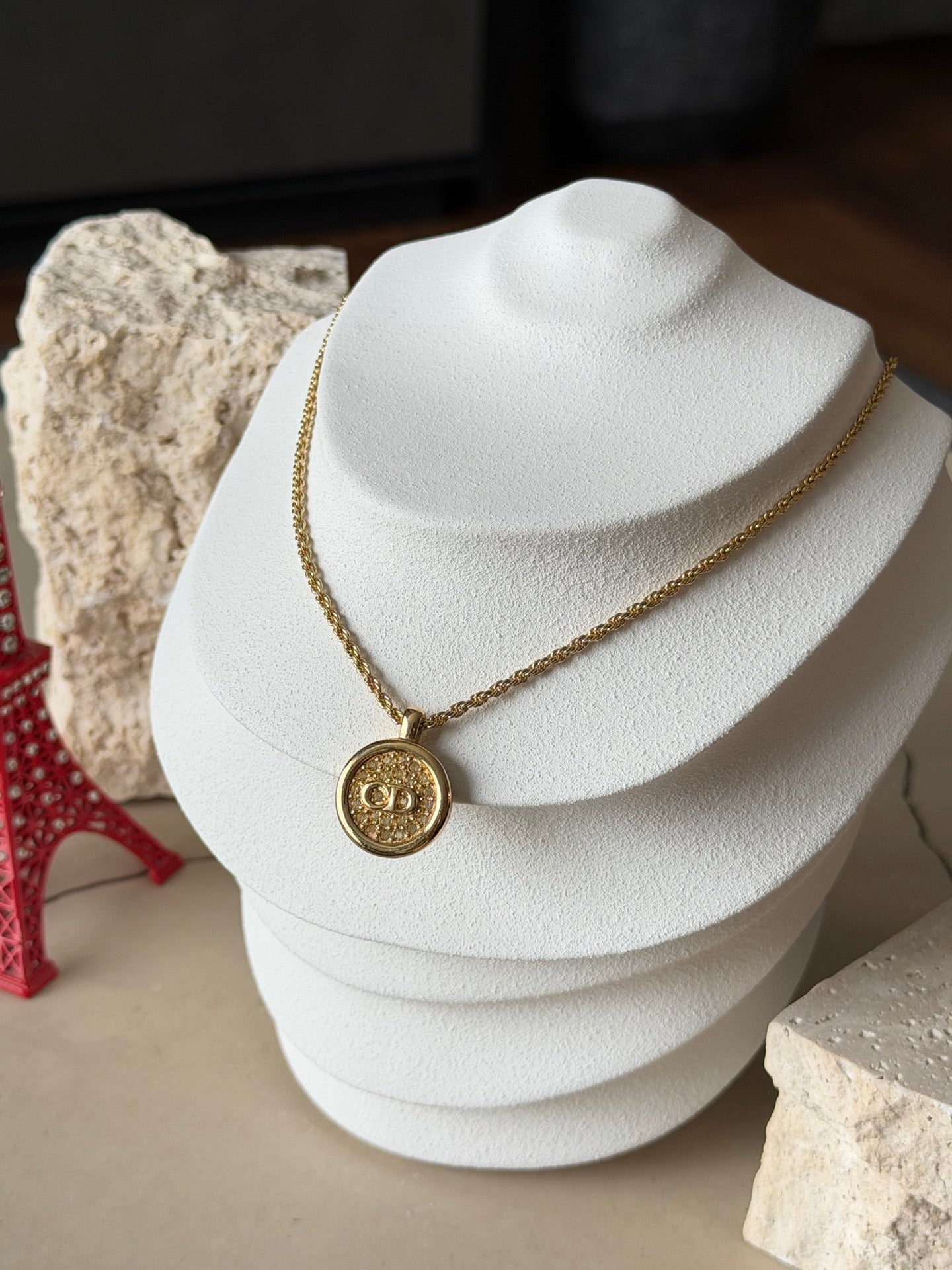 CHRISTIAN DIOR  Logo Necklace