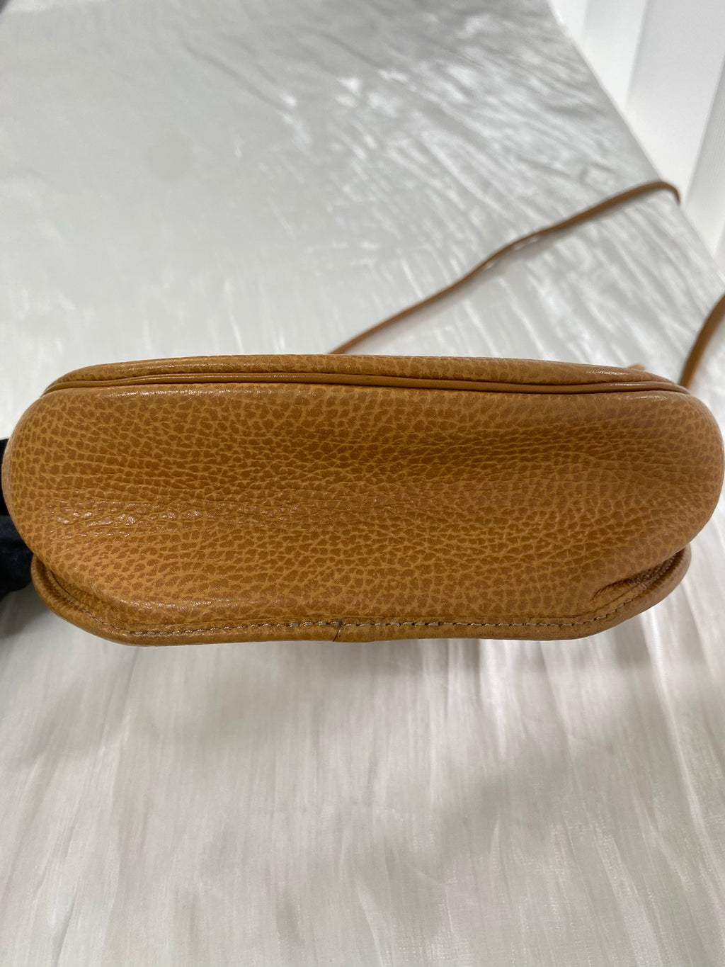 Christian Dior Vintage CD Logo Pebble Leather Flap Shoulder Bag