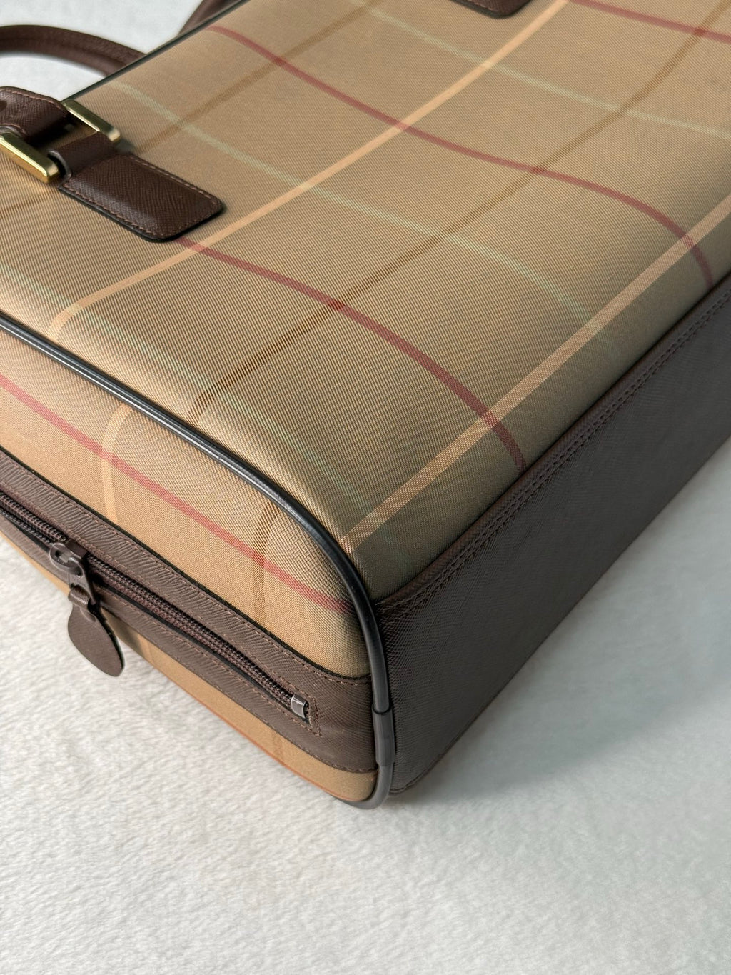 BURBERRY Check Pattern Handbag