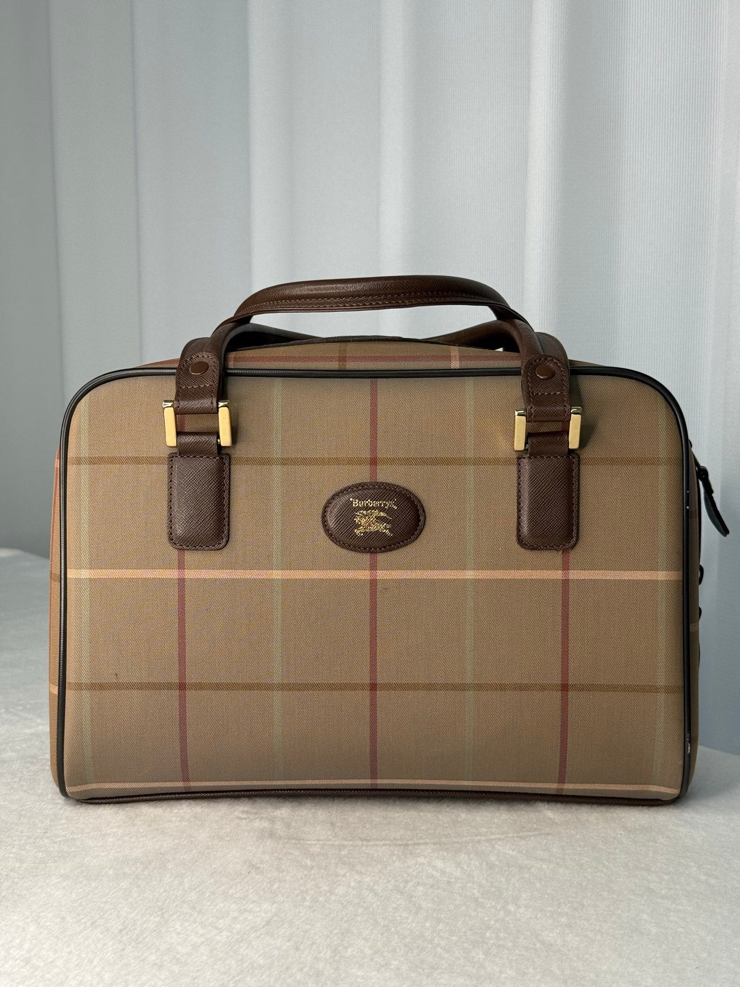 BURBERRY Check Pattern Handbag