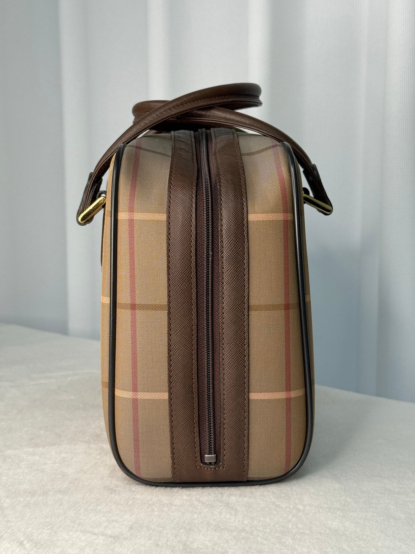 BURBERRY Check Pattern Handbag