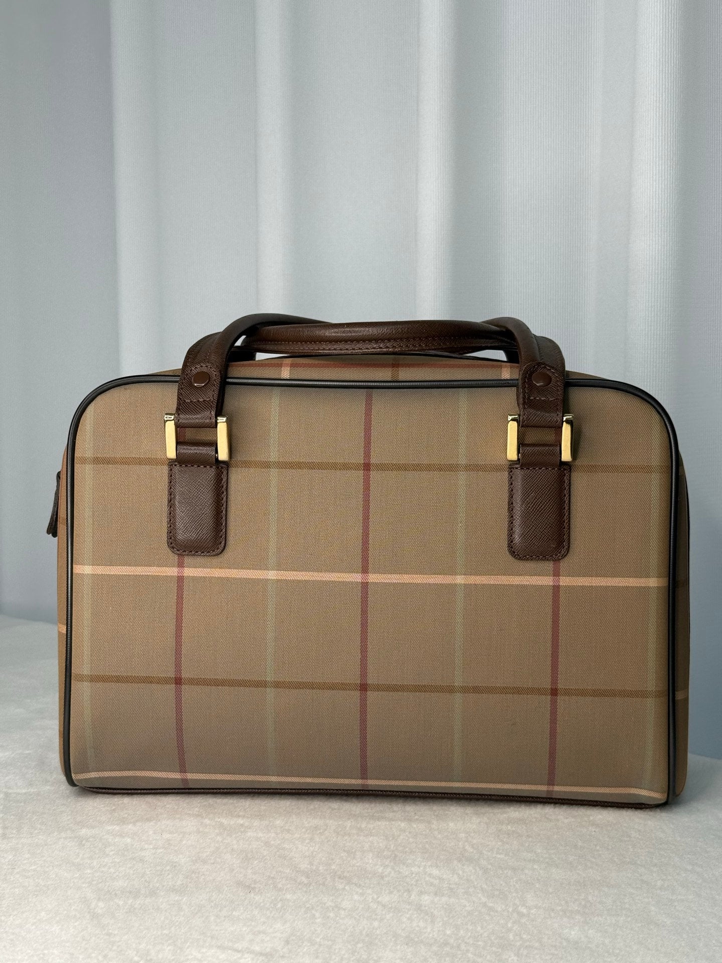 BURBERRY Check Pattern Handbag