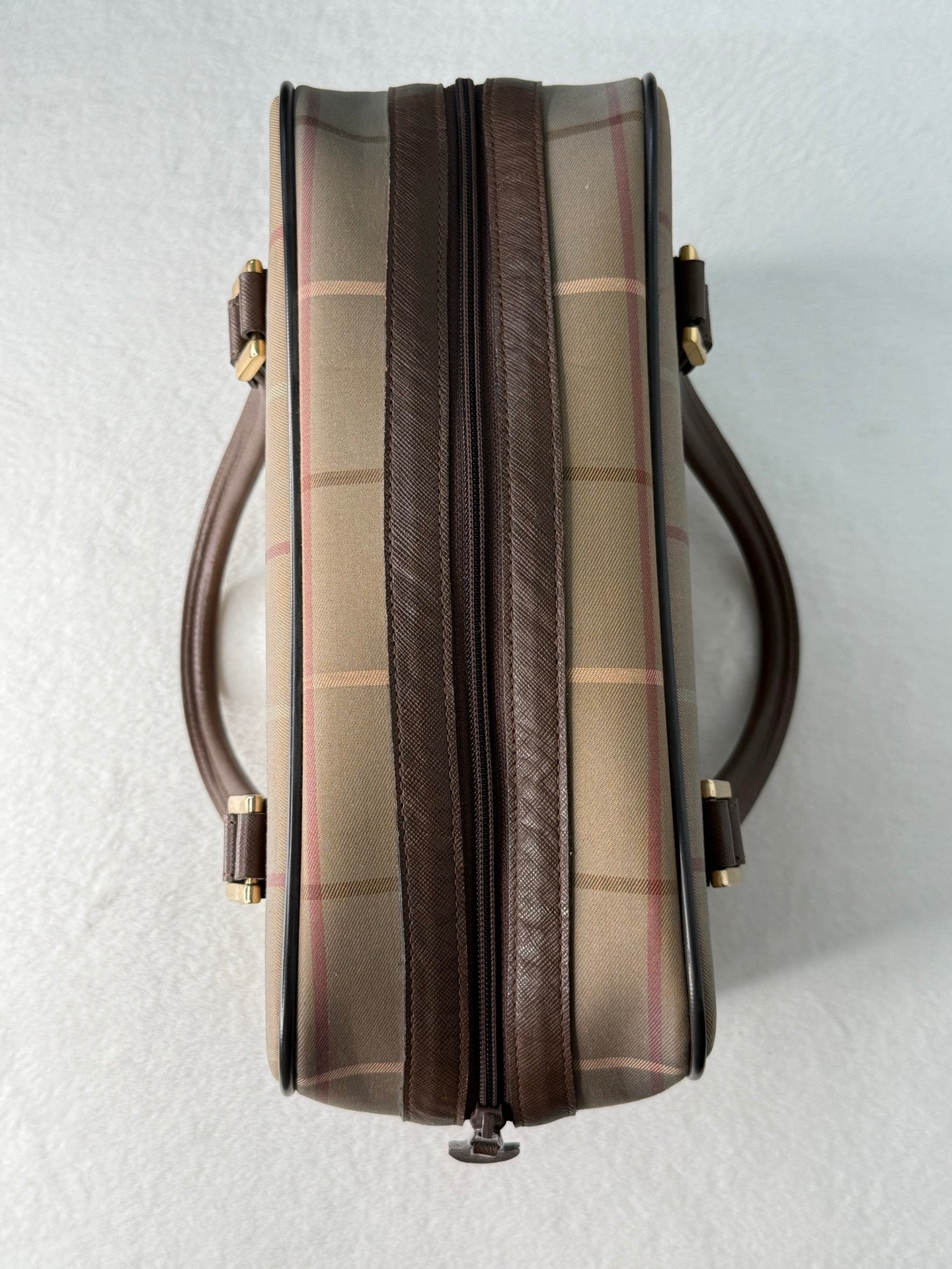BURBERRY Check Pattern Handbag