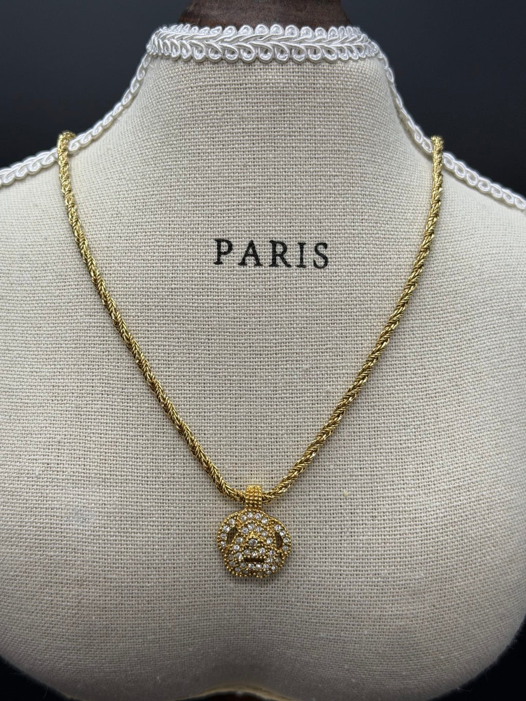 CHRISTIAN DIOR Rhinestone Necklace
