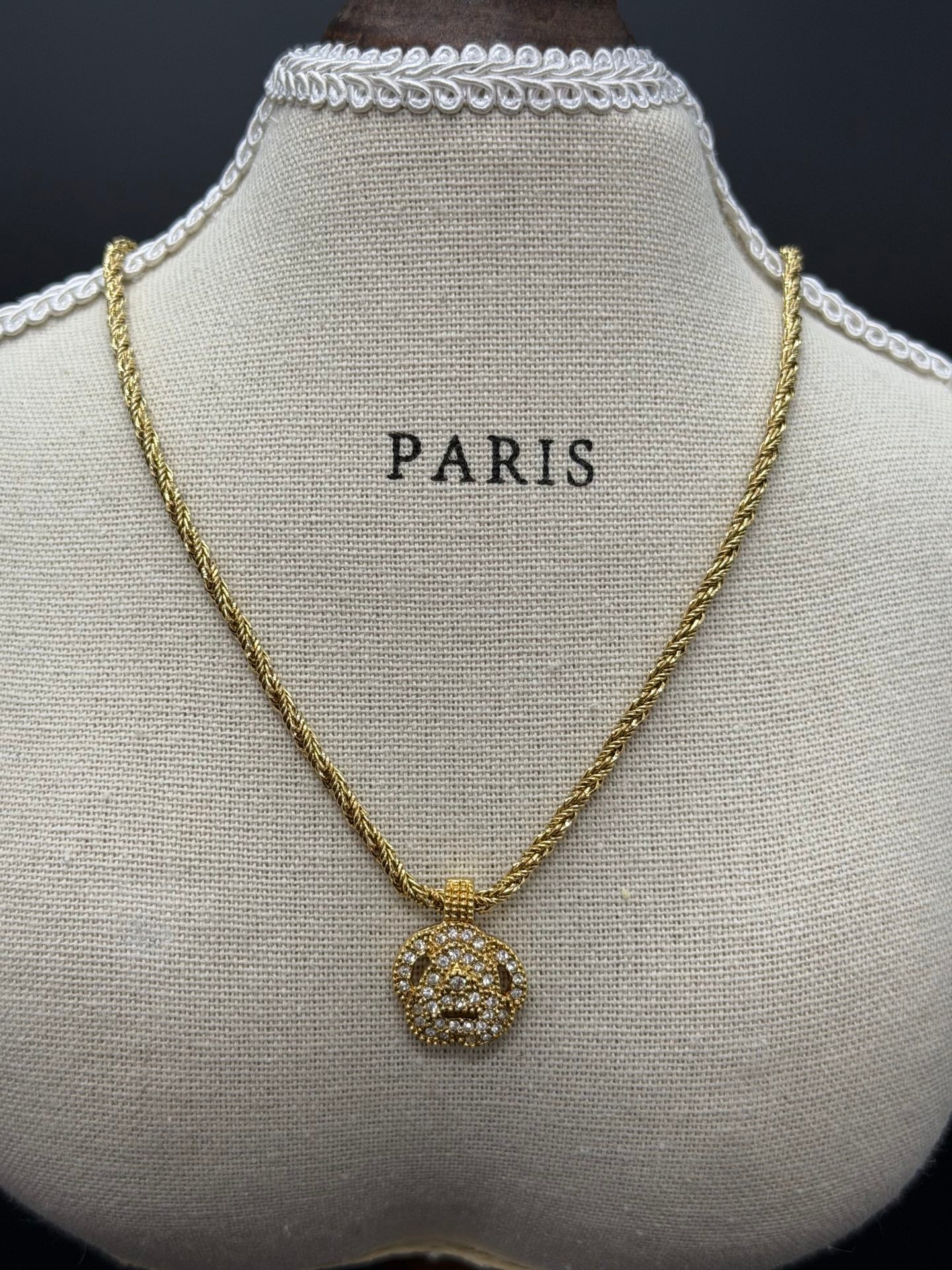 CHRISTIAN DIOR Rhinestone Necklace