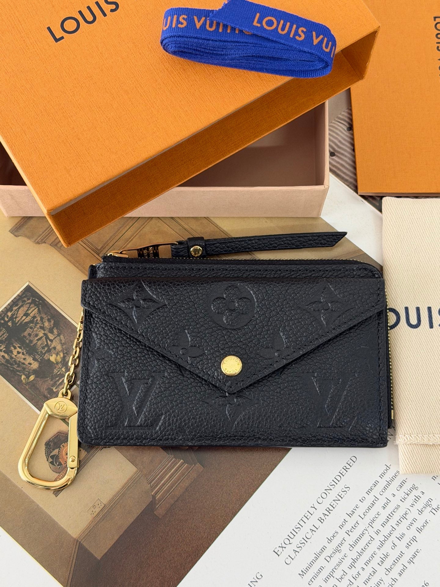 Louis Vuitton Recto Verso Card Holder Monogram Empreinte Leather Noir