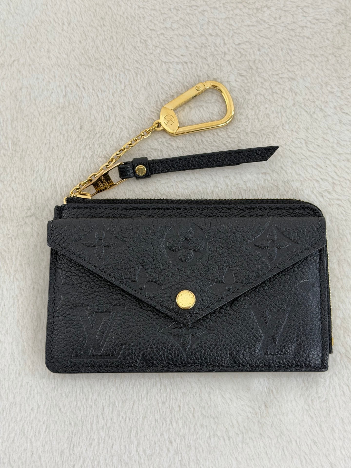 Louis Vuitton Recto Verso Card Holder Monogram Empreinte Leather Noir