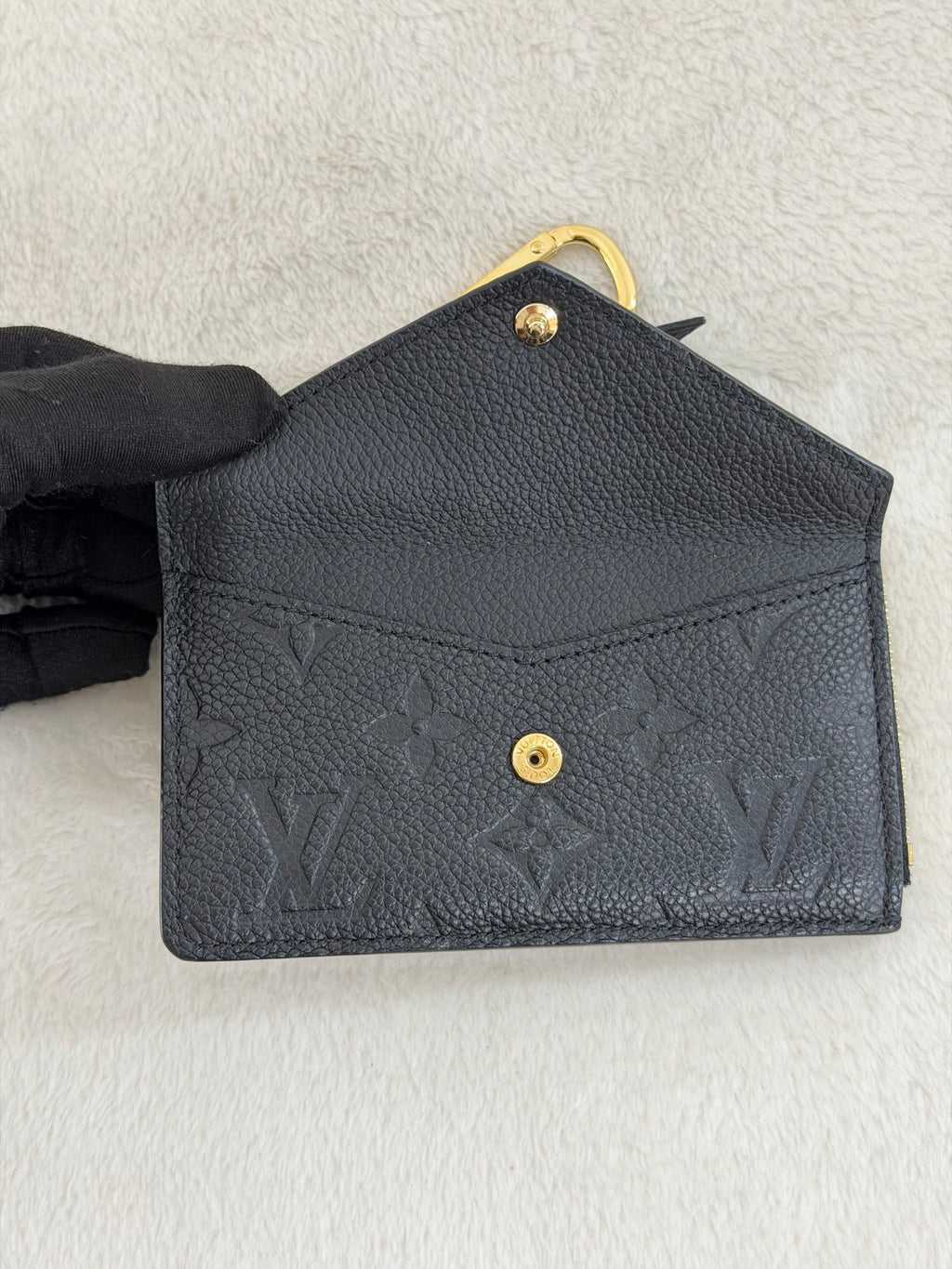 Louis Vuitton Recto Verso Card Holder Monogram Empreinte Leather Noir