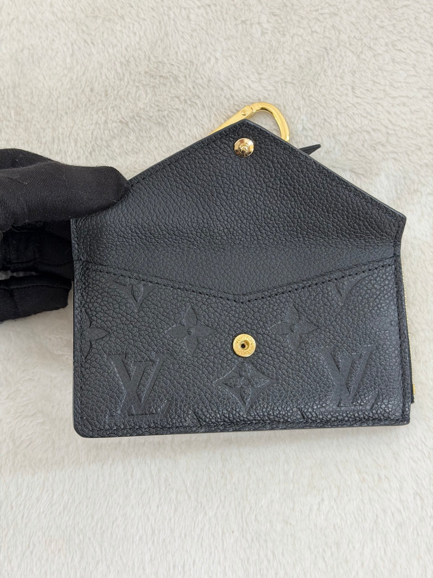 Louis Vuitton Recto Verso Card Holder Monogram Empreinte Leather Noir