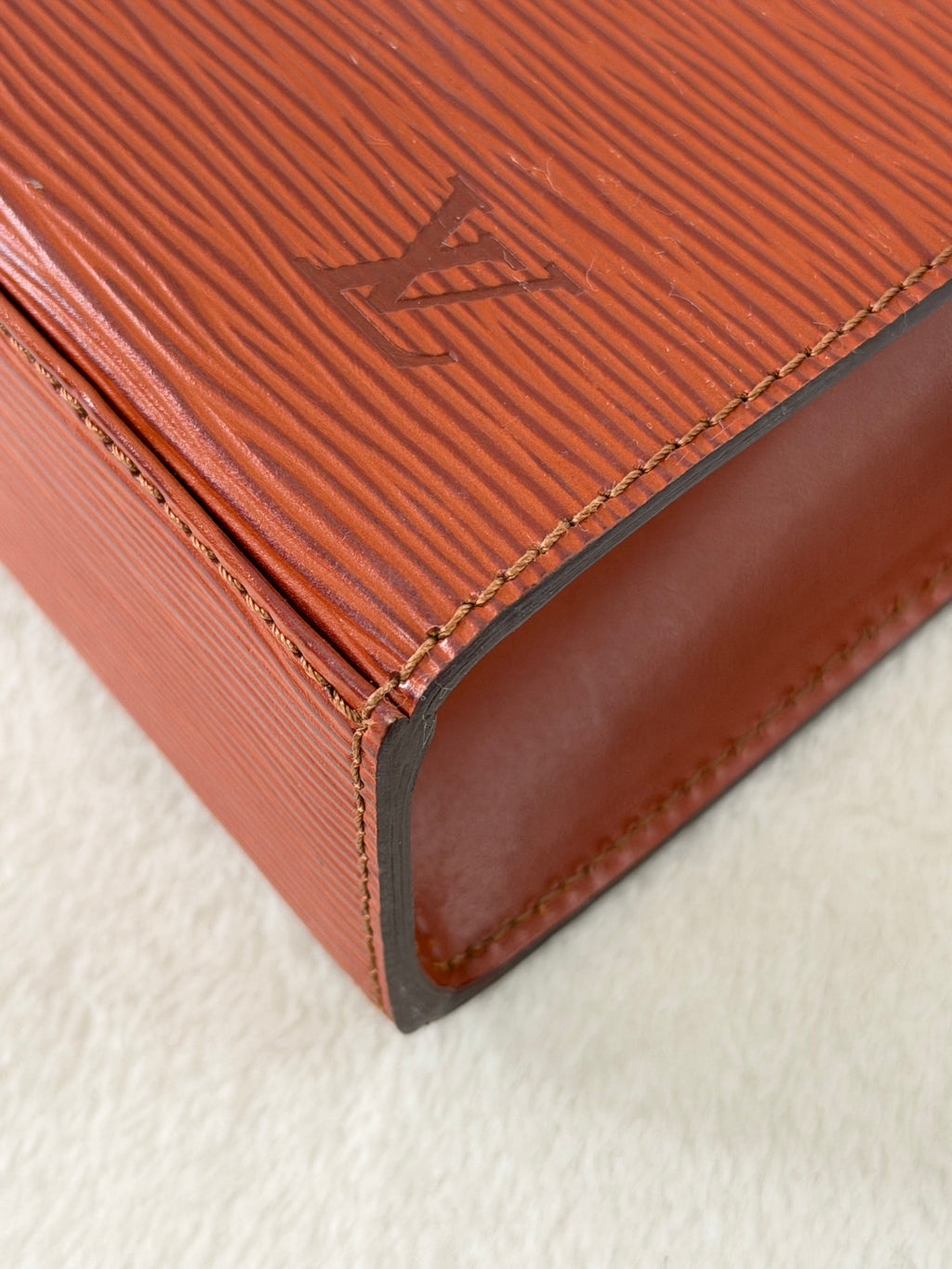 Louis Vuitton Vintage Epi Malesherbes Top Handle Bag Kenya Brown